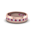 Thumbnail 13 - Mens Channel Set Wedding Ring