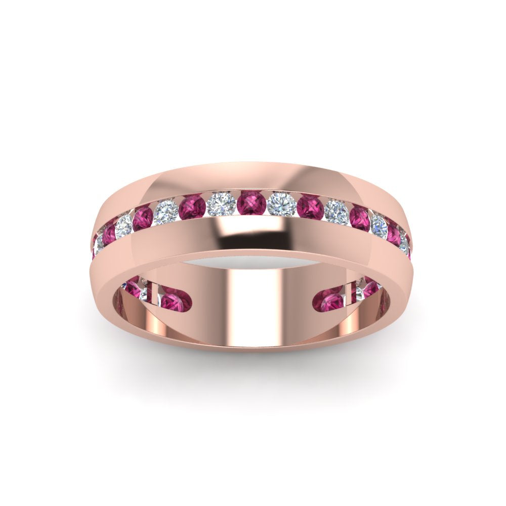 Mens Channel Set Wedding Ring