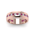 Thumbnail 16 - Mens Channel Set Wedding Ring