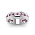 Thumbnail 39 - Mens Channel Set Wedding Ring