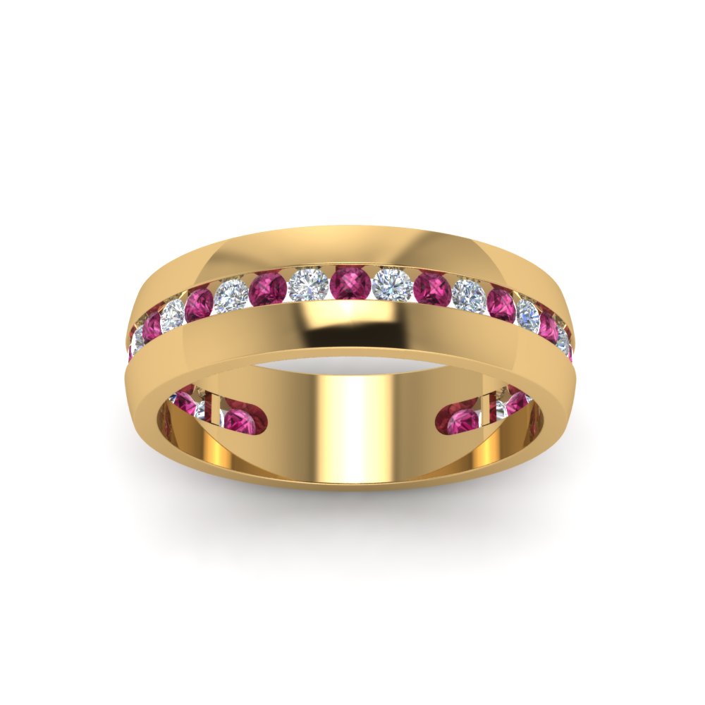 Mens Channel Set Wedding Ring