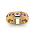 Thumbnail 60 - Mens Channel Set Wedding Ring
