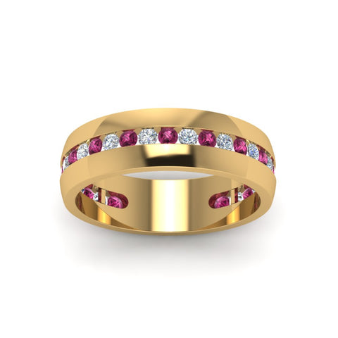 Mens Channel Set Wedding Ring