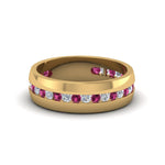 Load image into Gallery viewer, Mens Channel Set Wedding Ring
