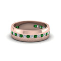 Thumbnail 7 - Mens Channel Set Wedding Ring
