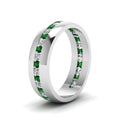 Thumbnail 34 - Mens Channel Set Wedding Ring