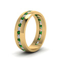 Thumbnail 55 - Mens Channel Set Wedding Ring