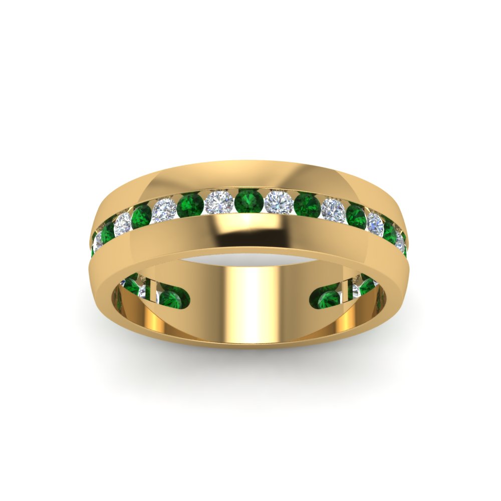 Mens Channel Set Wedding Ring