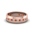 Thumbnail 10 - Mens Channel Set Wedding Ring