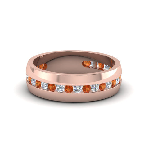 Mens Channel Set Wedding Ring