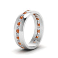 Thumbnail 37 - Mens Channel Set Wedding Ring