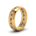 Thumbnail 58 - Mens Channel Set Wedding Ring