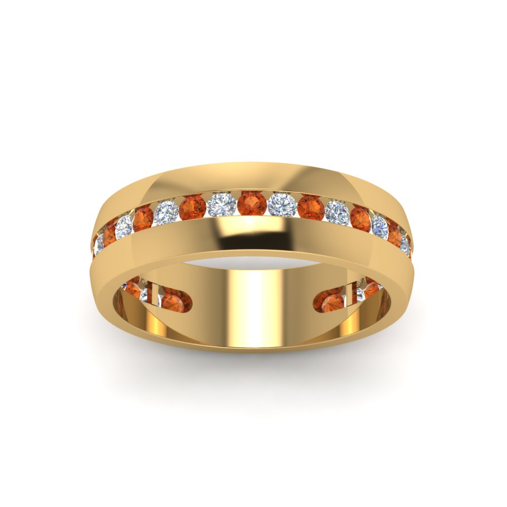 Mens Channel Set Wedding Ring