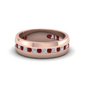 Thumbnail 18 - Mens Channel Set Wedding Ring