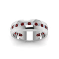 Thumbnail 42 - Mens Channel Set Wedding Ring