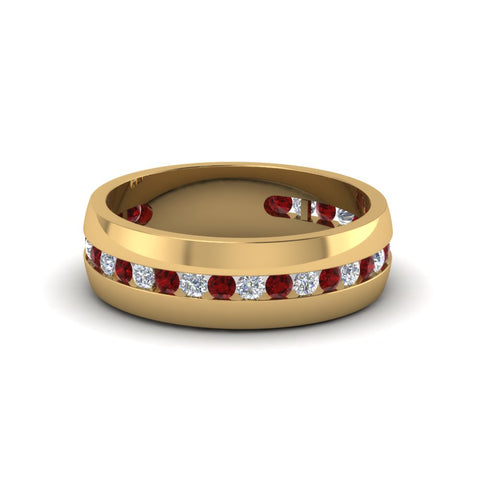 Mens Channel Set Wedding Ring