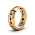 Thumbnail 64 - Mens Channel Set Wedding Ring