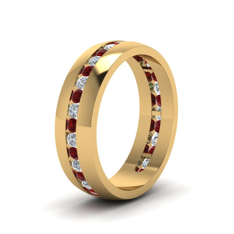 Mens Channel Set Wedding Ring