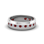 Load image into Gallery viewer, Mens Channel Set Wedding Ring

