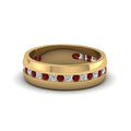 Thumbnail 88 - Mens Channel Set Wedding Ring