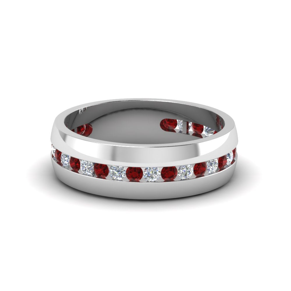 Mens Channel Set Wedding Ring