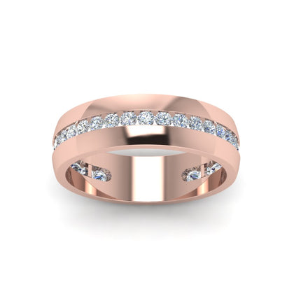 Mens Channel Set Wedding Ring