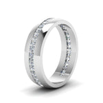 Load image into Gallery viewer, Mens Channel Set Wedding Ring
