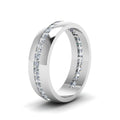 Thumbnail 28 - Mens Channel Set Wedding Ring