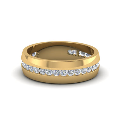 Mens Channel Set Wedding Ring