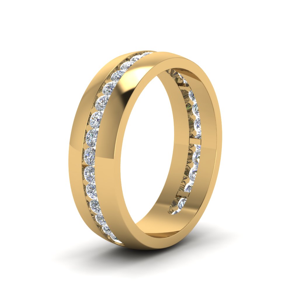 Mens Channel Set Wedding Ring