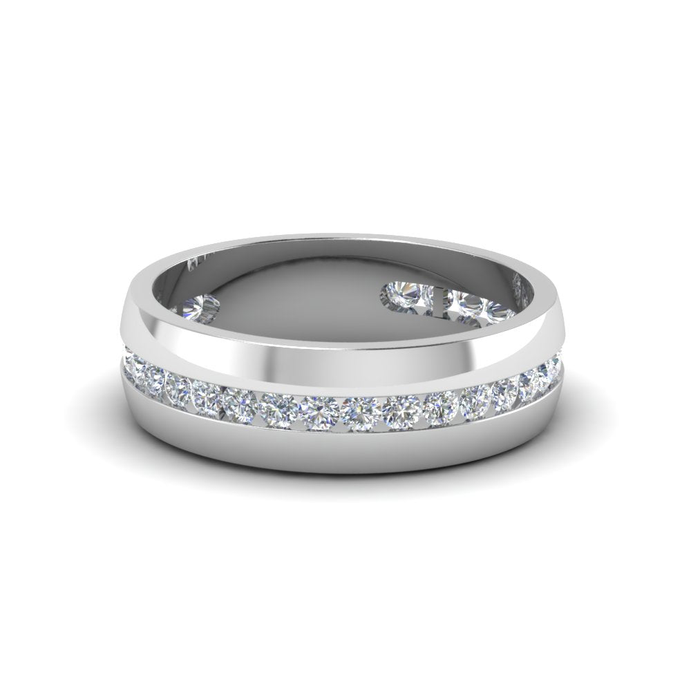 Mens Channel Set Wedding Ring