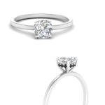 Load image into Gallery viewer, Cushion Cut Thin Setting Hidden Halo Diamond Ring
