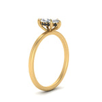 Load image into Gallery viewer, Marquise Cut Thin Setting Hidden Halo Ring
