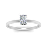 Load image into Gallery viewer, Radiant Cut Thin Setting Hidden Halo Ring

