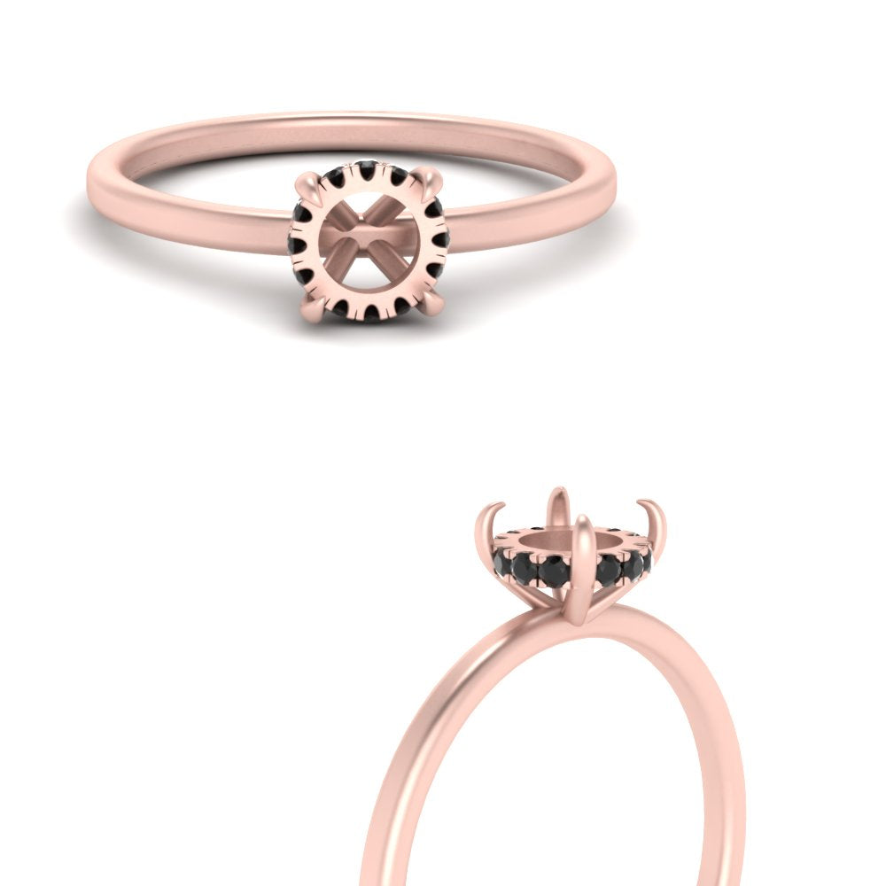 Semi Mount Thin Setting Hidden Halo Ring