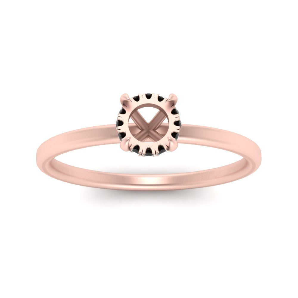 Semi Mount Thin Setting Hidden Halo Ring