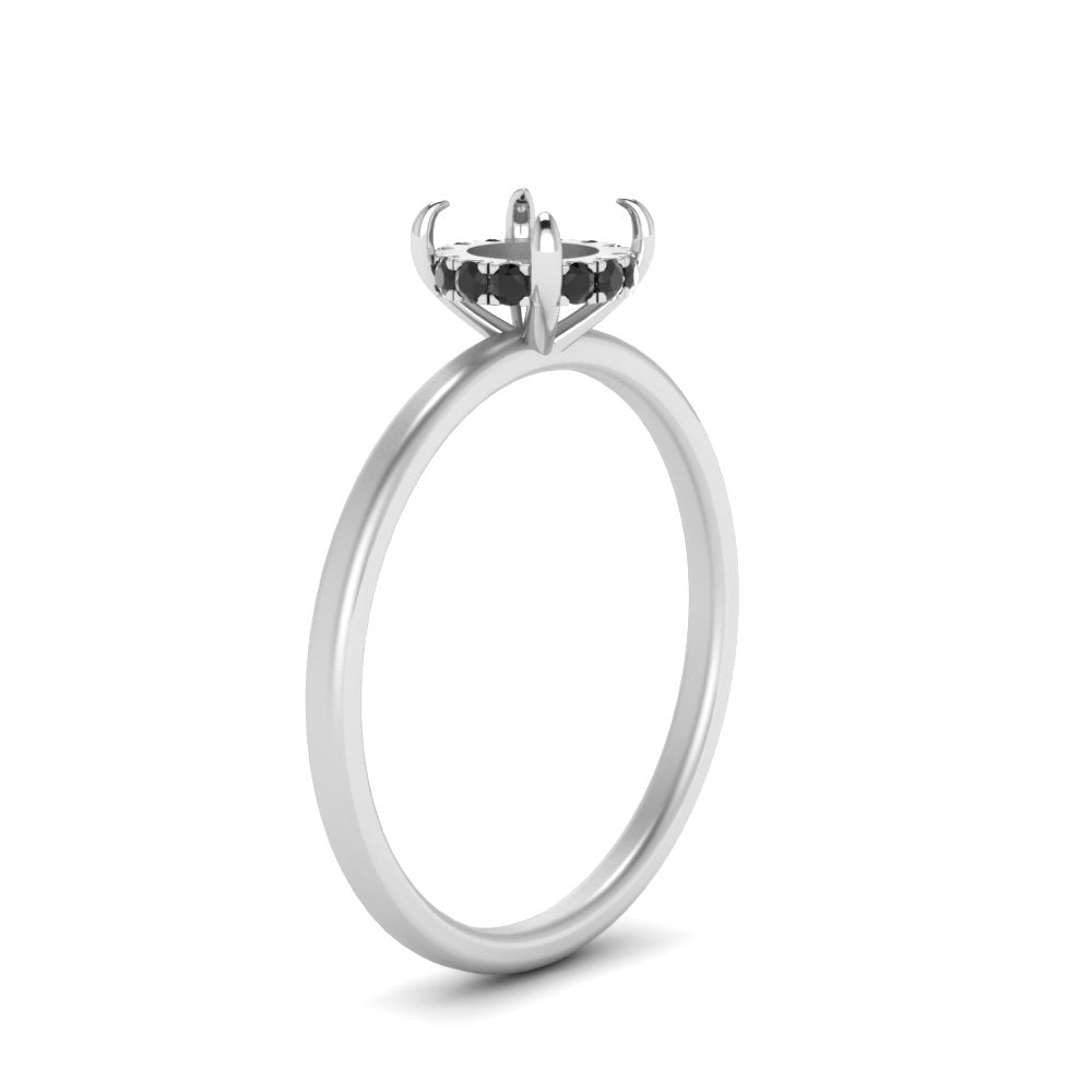 Semi Mount Thin Setting Hidden Halo Ring