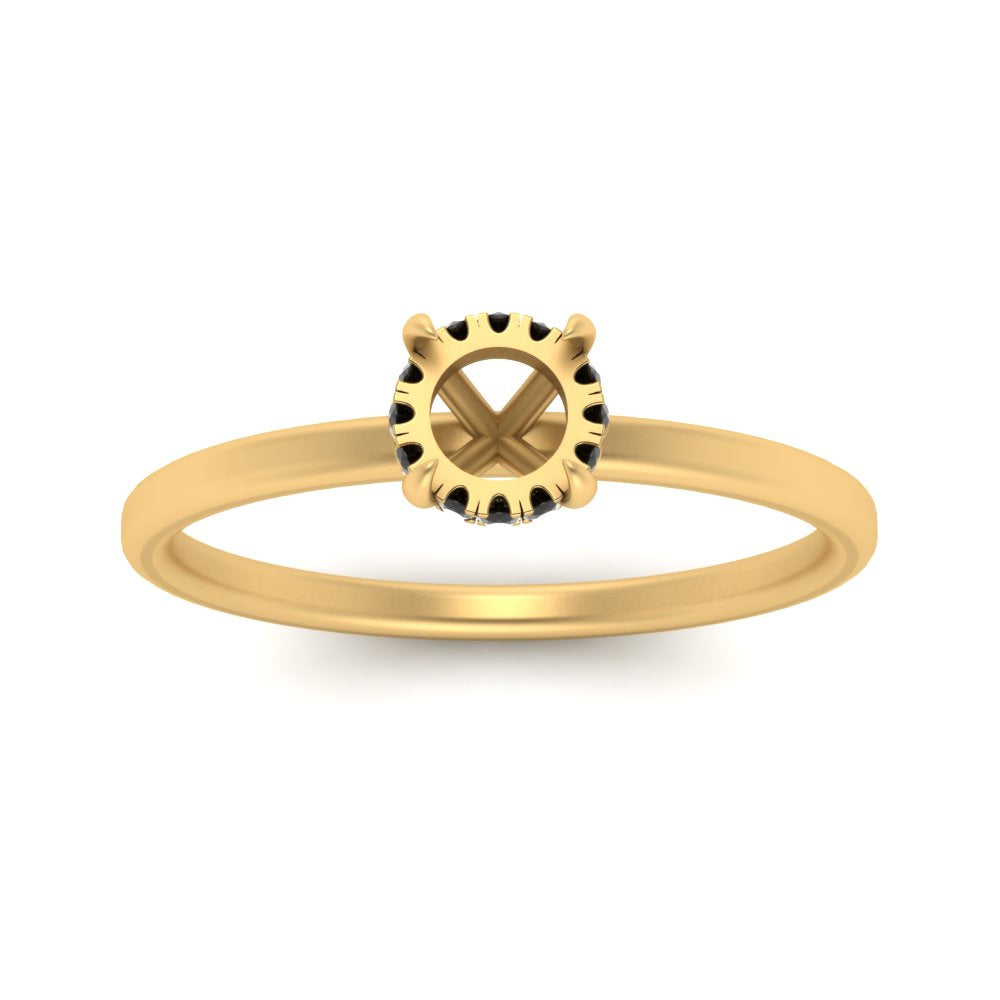 Semi Mount Thin Setting Hidden Halo Ring