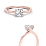 Load image into Gallery viewer, Cushion Cut Thin Setting Hidden Halo Diamond Ring
