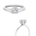 Load image into Gallery viewer, Cushion Cut Thin Setting Hidden Halo Diamond Ring
