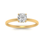 Load image into Gallery viewer, Cushion Cut Thin Setting Hidden Halo Diamond Ring
