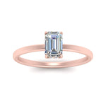Load image into Gallery viewer, Emerald Cut Thin Setting Hidden Halo Ring
