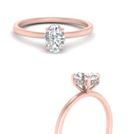 Load image into Gallery viewer, Oval Shaped Thin Setting Hidden Halo Diamond Ring
