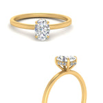 Load image into Gallery viewer, Oval Cut Thin Setting Hidden Halo Ring
