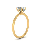 Load image into Gallery viewer, Oval Cut Thin Setting Hidden Halo Ring
