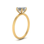 Load image into Gallery viewer, Princess Cut Thin Setting Hidden Halo Diamond Ring
