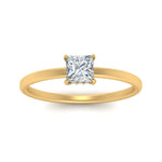 Load image into Gallery viewer, Princess Cut Thin Setting Hidden Halo Ring
