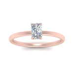 Load image into Gallery viewer, Radiant Cut Thin Setting Hidden Halo Ring
