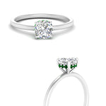 Load image into Gallery viewer, Cushion Cut Thin Setting Hidden Halo Diamond Ring
