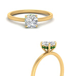 Load image into Gallery viewer, Cushion Cut Thin Setting Hidden Halo Diamond Ring
